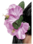 Pince à cheveux avec une fleure hawaïenne rose