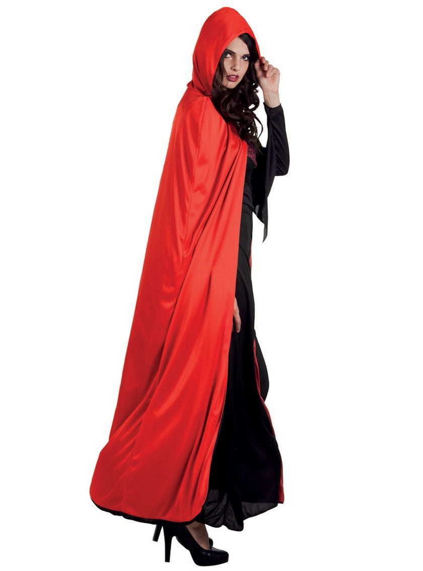 Cape comte Dracula réversible à capuche adulte