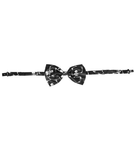 Noeud papillon tête de mort et squelettes