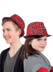 Chapeau écossais à carreaux enfant