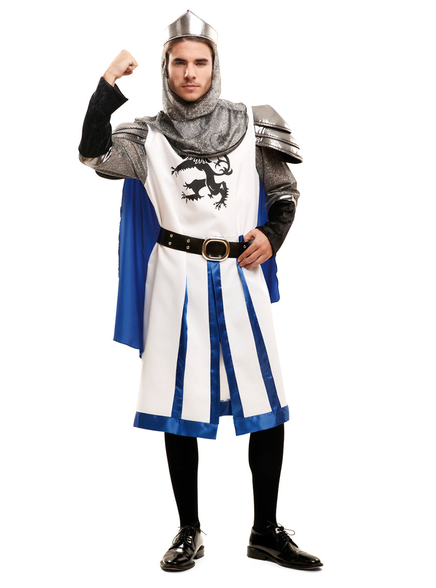 Déguisement chevalier médiéval blanc homme