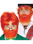Perruque et barbe rousse homme