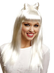 Perruque Lady Gaga avec nœud
