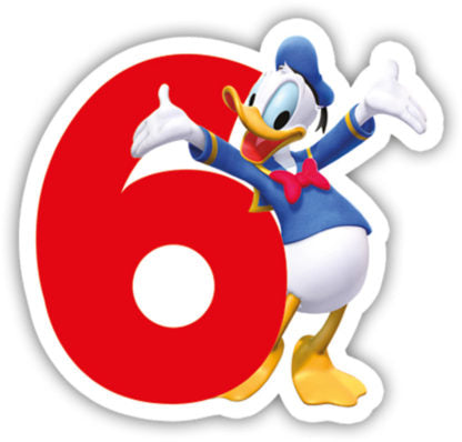 Bougie Numéro 6 Playful Mickey
