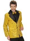 Veste dorée à paillettes homme