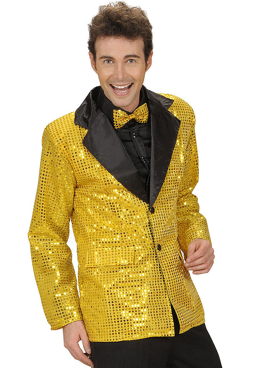 Veste dorée à paillettes homme