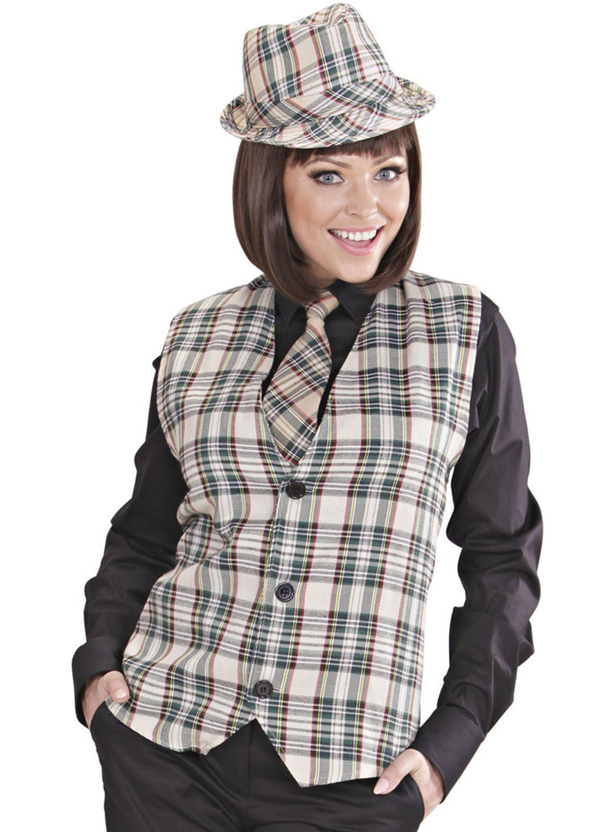 Gilet à carreaux adulte