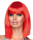 Perruque dance rouge néon femme