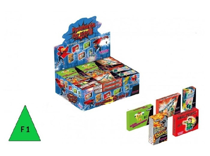 assortiment d''artifices junior catégorie f1 50pcs
