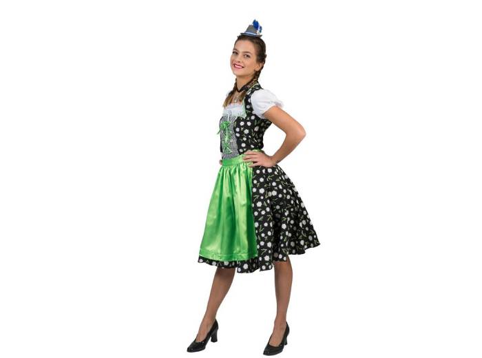 robe tyrolienne edelweis verte femme