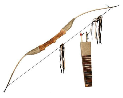arc en bois. flèches & carquois 90cm