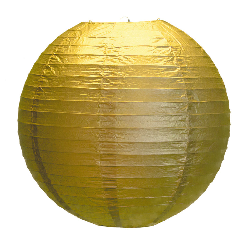 LANTERNE JAPONAISE 35CM DOREE