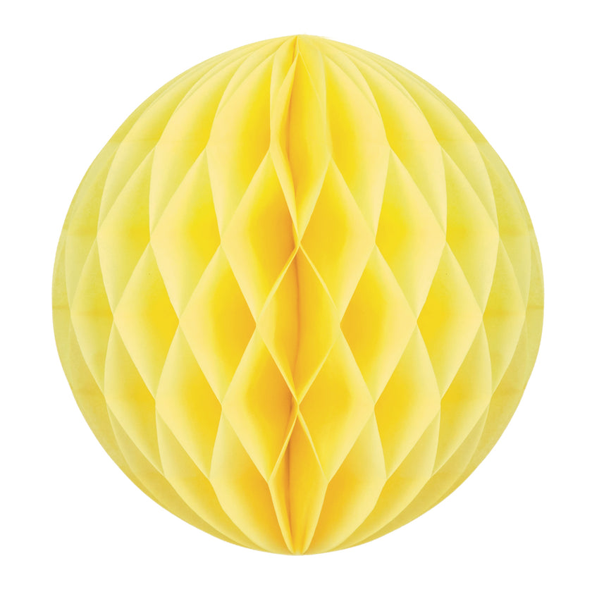 5 BOULES ALVÉOLÉES 5CM JAUNES