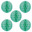 5 BOULES ALVÉOLÉES 5CM CELADON