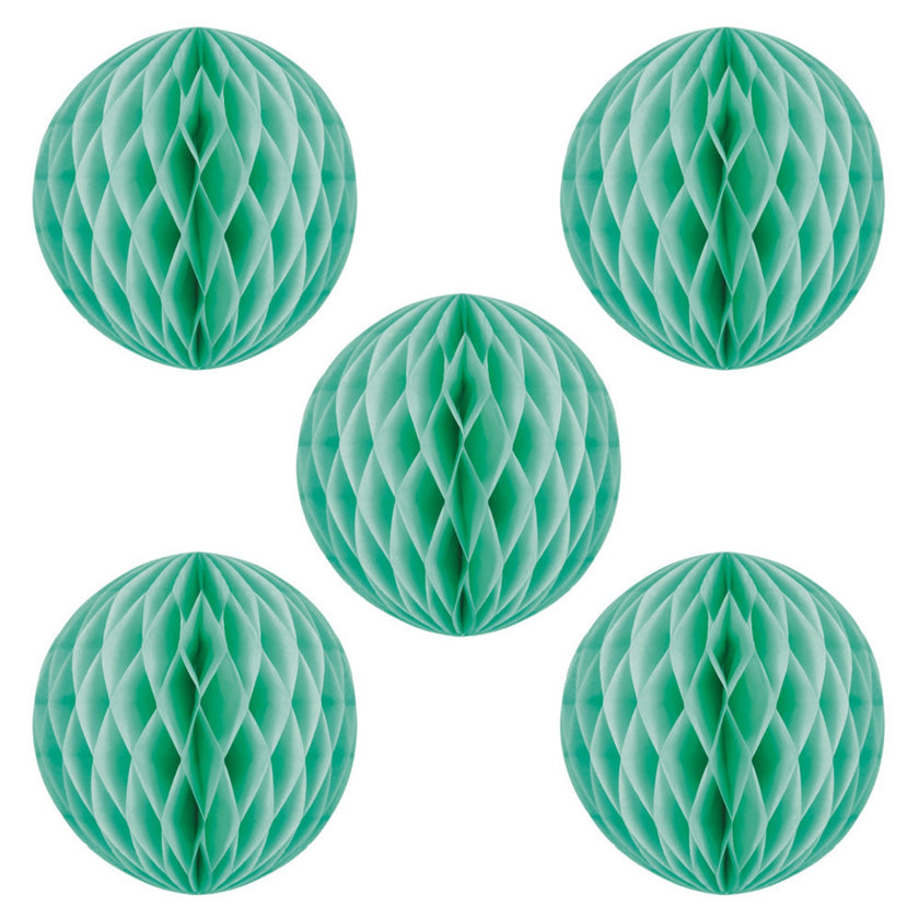 5 BOULES ALVÉOLÉES 5CM CELADON