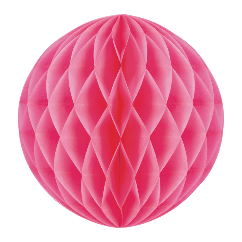 BOULE ALVÉOLÉE 20CM NEON ROSE