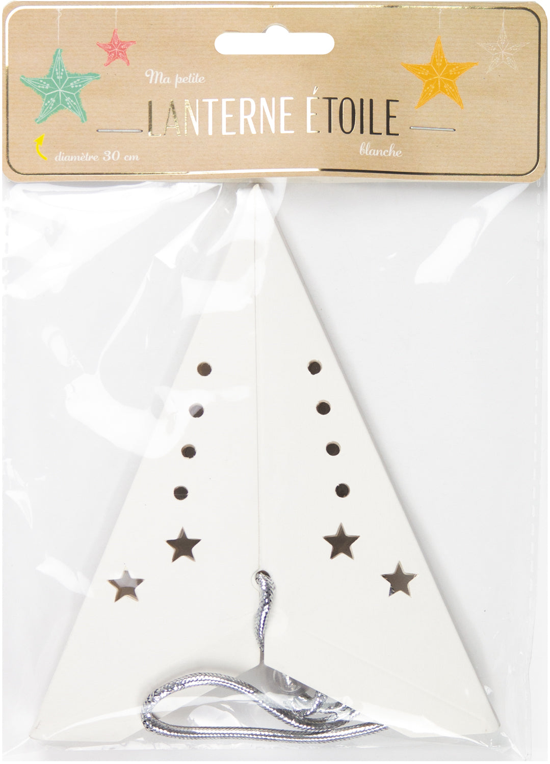 LANTERNE ÉTOILE 30CM BLANCHE