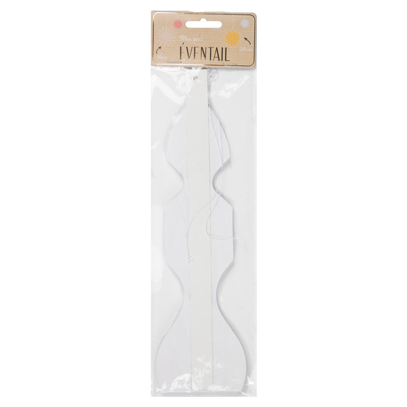 Éventail blanc 53cm
