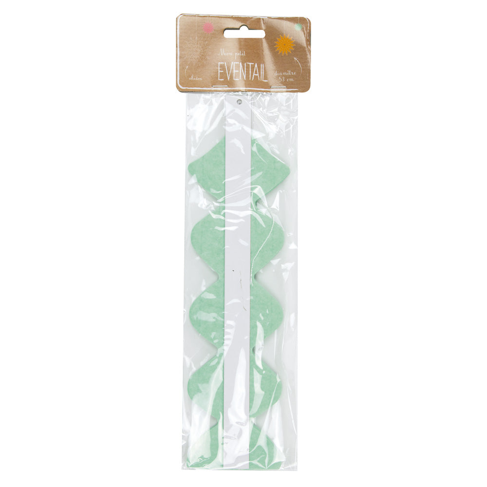 Éventail celadon 53cm