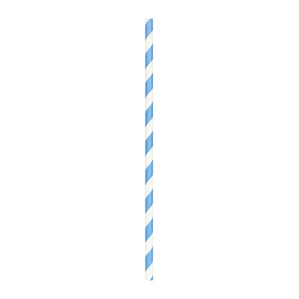 SET 10 PAILLES BLEUES RAYURES BLANCHES