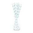 SET 10 PAILLES VERT MENTHE RAYURES BLANCHES