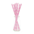 SET 10 PAILLES BUBLE GUM A ÉTOILES BLANCHES