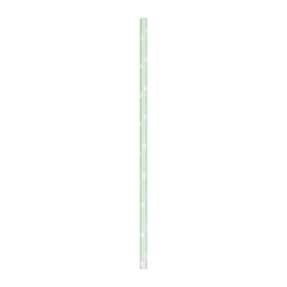 SET 10 PAILLES BLEUES ETOILES BLANCHES