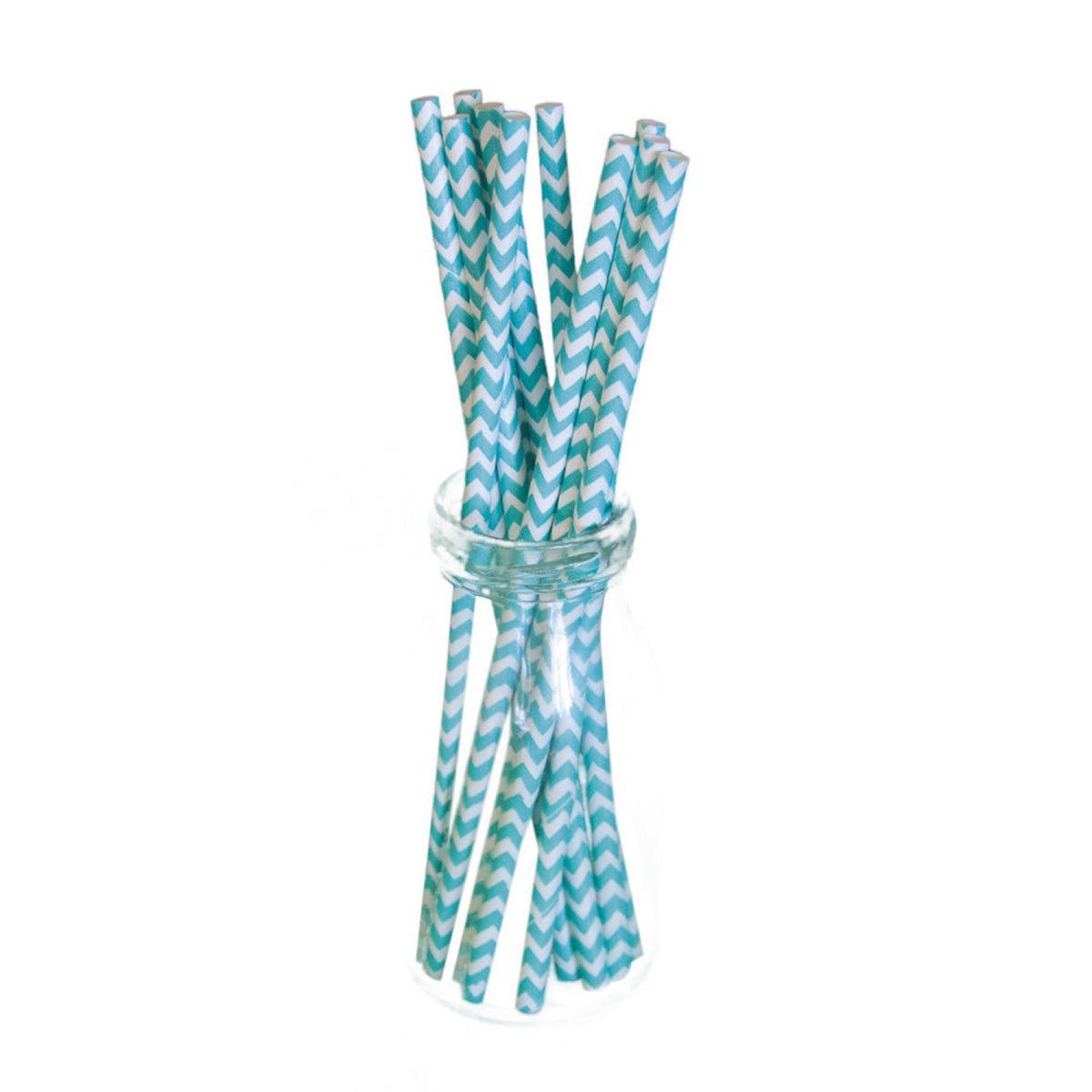 SET 10 PAILLES CHEVRONS BLEUS