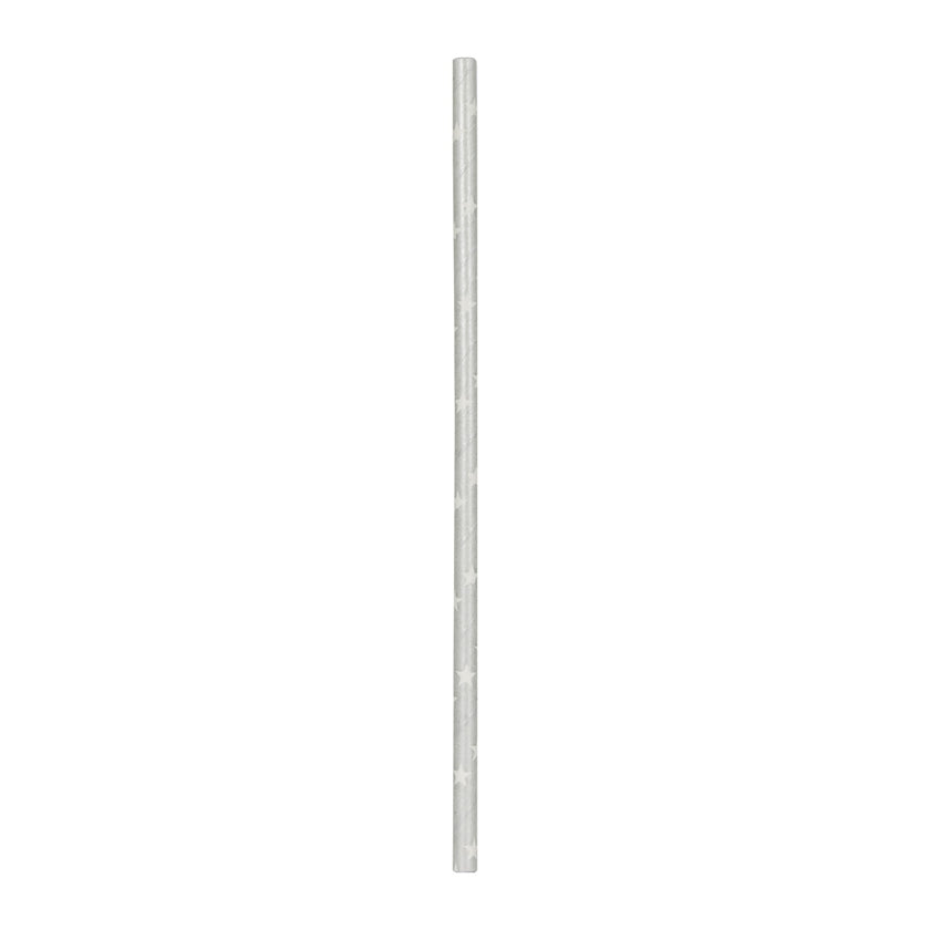 SET 10 PAILLES GRISES ETOILES BLANCHES