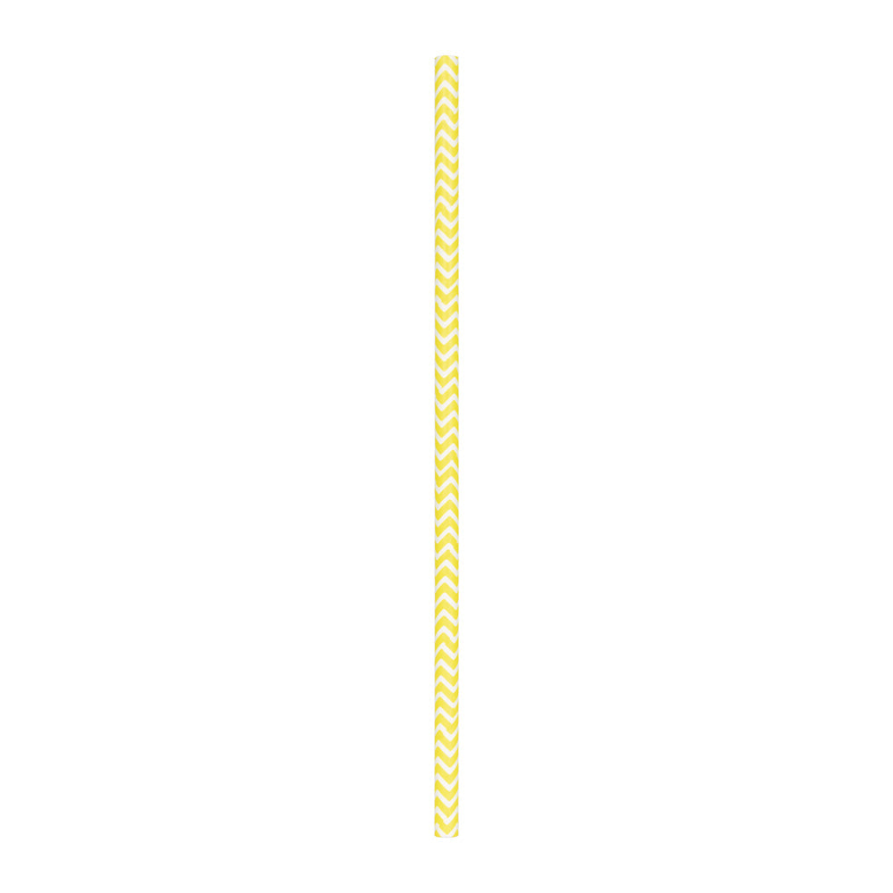 SET 10 PAILLES CHEVRONS JAUNES