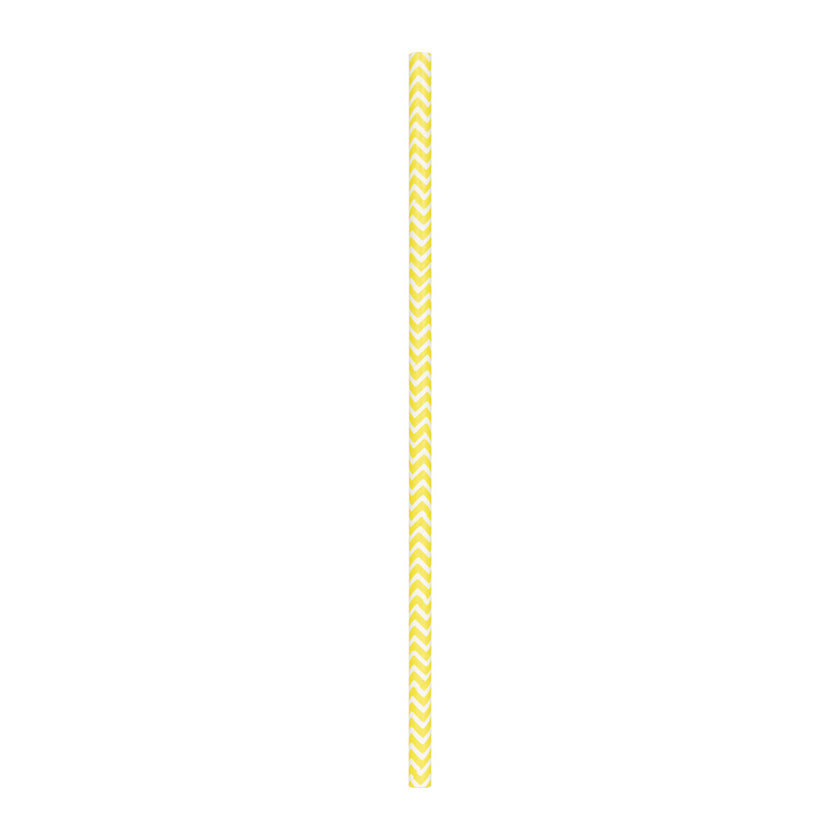 SET 10 PAILLES CHEVRONS JAUNES