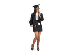 déguisement de juge noir 2pcs femme