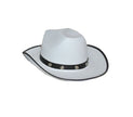 chapeau cowboy feutrine avec bandeau à clou blanc