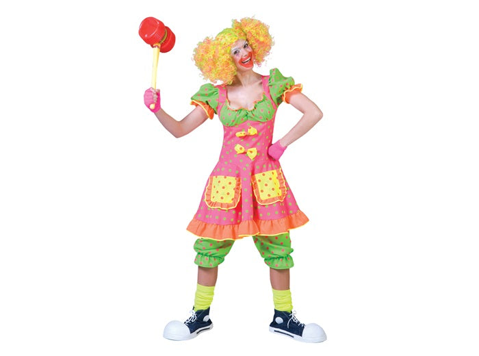 déguisement femme clown fluo