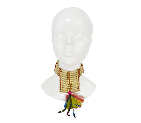 collier d'indien plumes