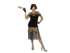 robe charleston noire et sequins dorés 2pcs