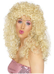 Perruque aux boucles blonde