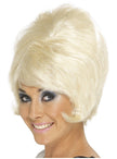 Perruque blonde en ruche des années 60