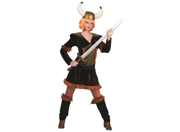déguisement viking gaulois 4pcs femme