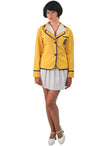 Déguisement campeuse joyeuse jaune femme