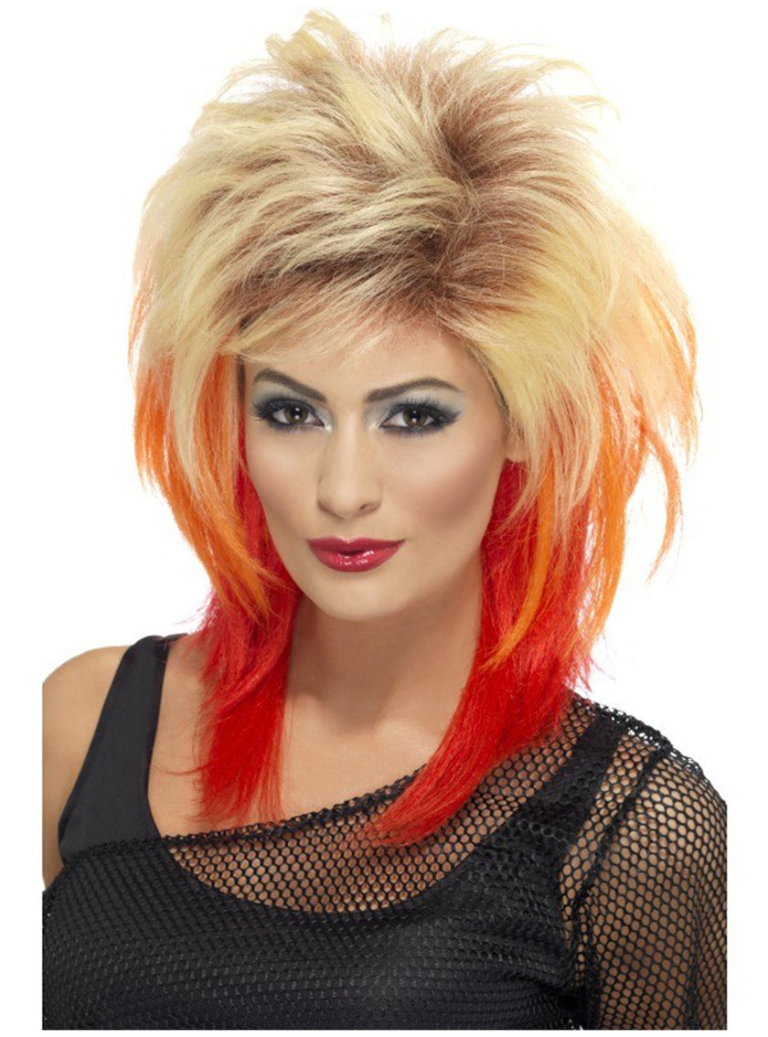 Perruque années 80 rock femme