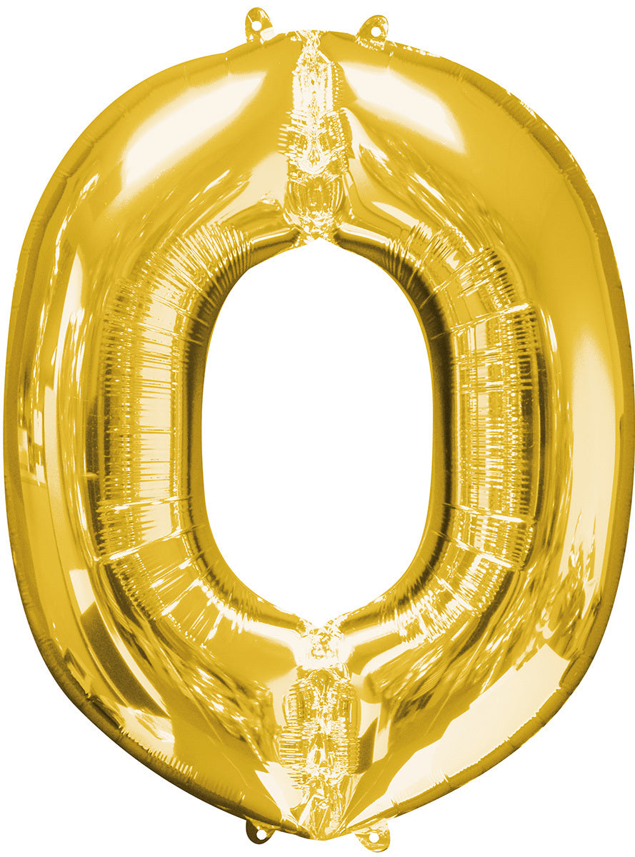 Ballon lettre O doré (86 cm)