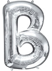 Ballon lettre B argenté (86 cm)