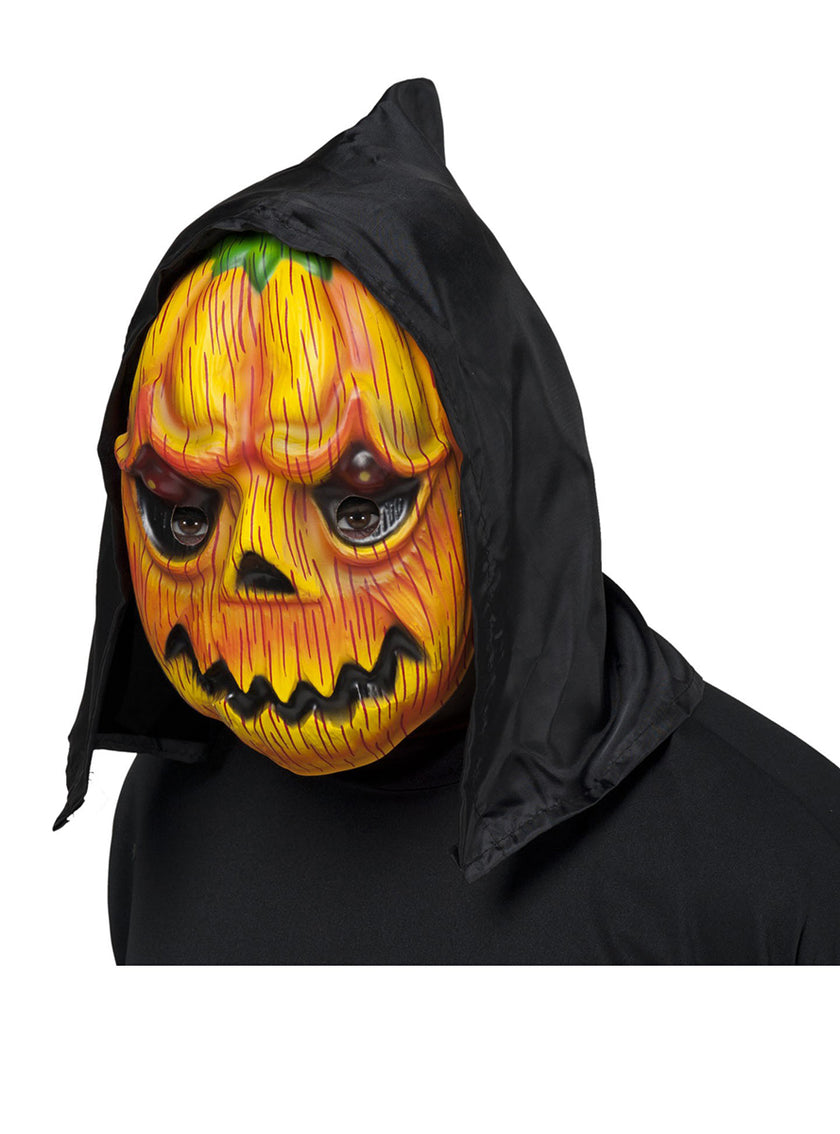 Masque citrouille à capuche