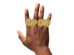 bague motif hip hop or adulte 9.5x3.5cm