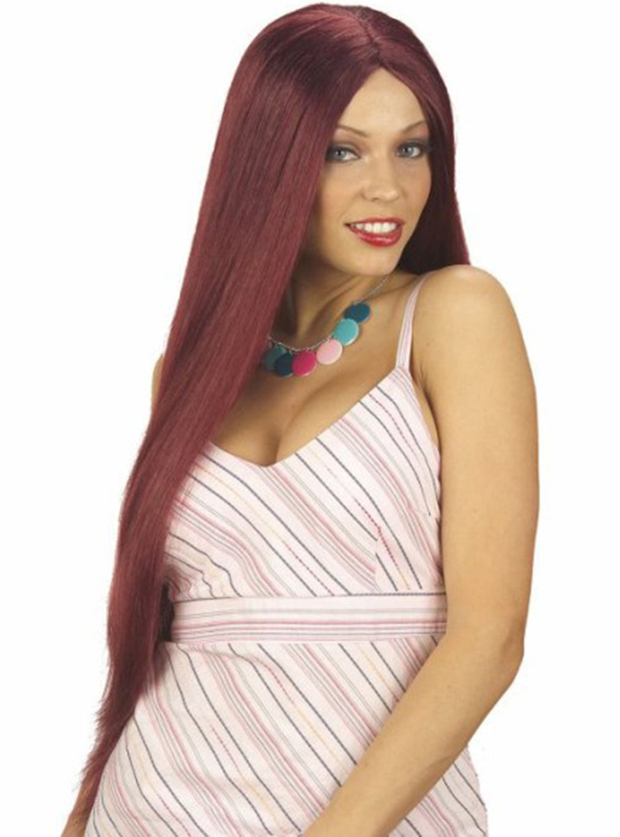 Perruque extra-longue rousse