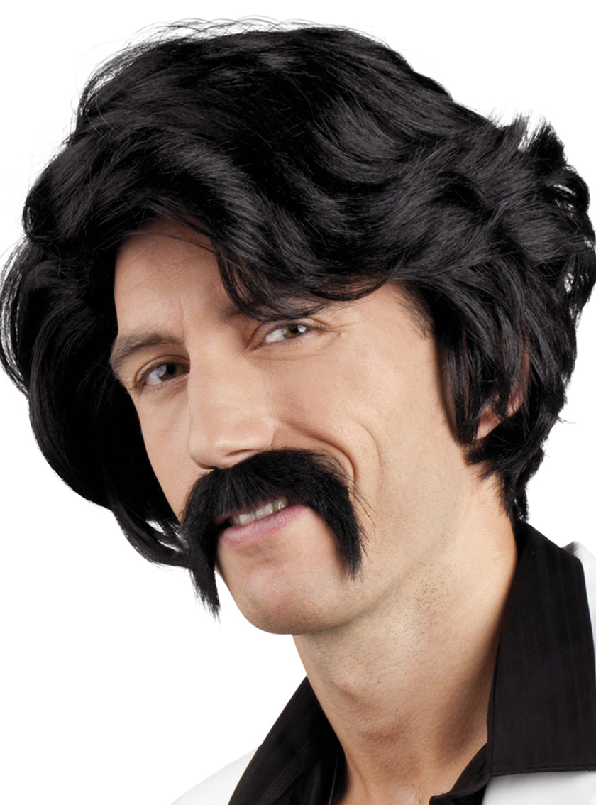 Perruque et moustache Chuck homme