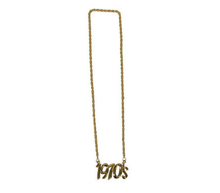 collier métallique doré 1970's