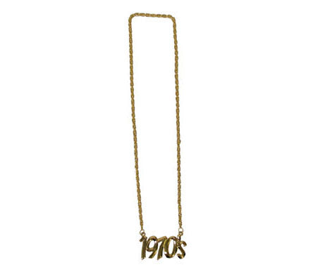 collier métallique doré 1970's