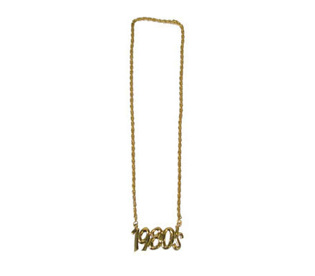 collier métallique doré 1980's